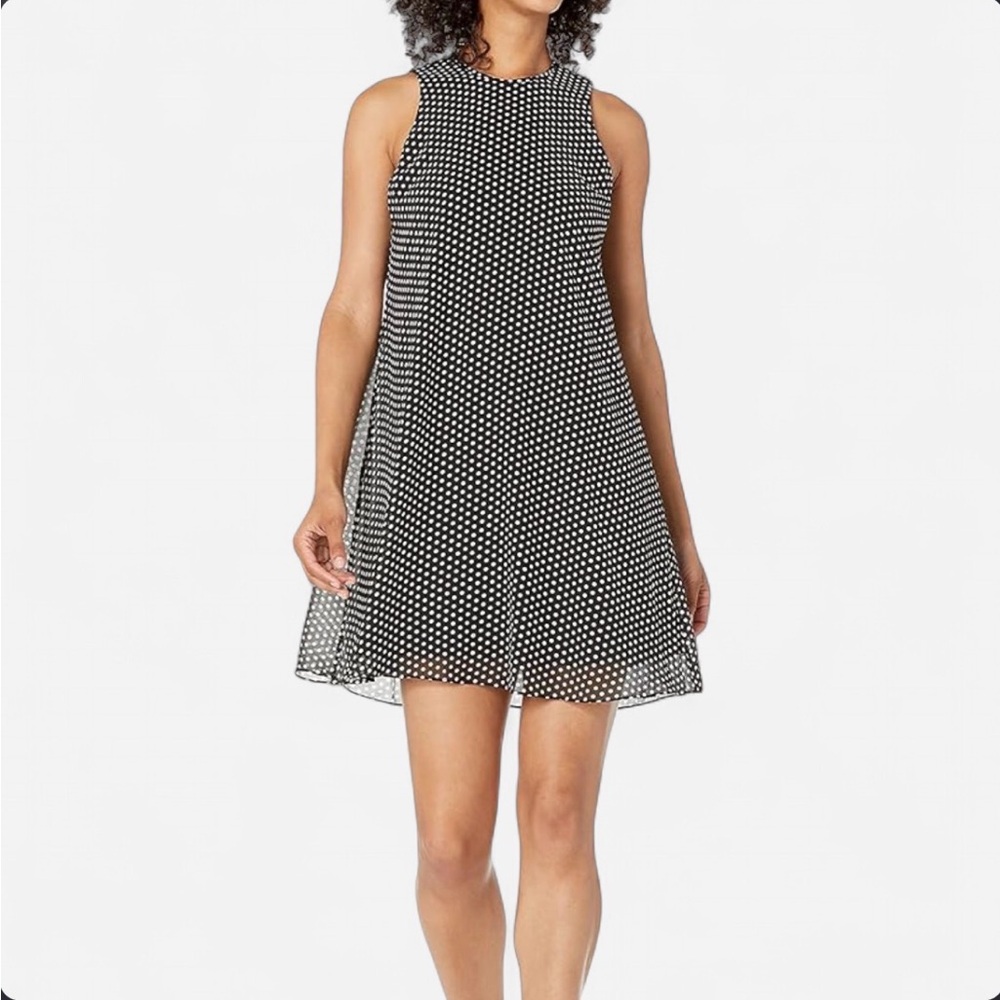 Calvin Klein Black and White Polka Dot Dress